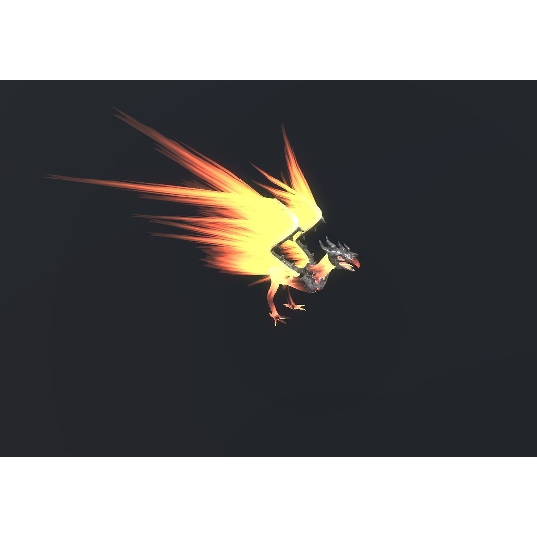 Fire Bird Phoenix 3D Model – Low Poly Game Asset, Unity Compatible - View 78