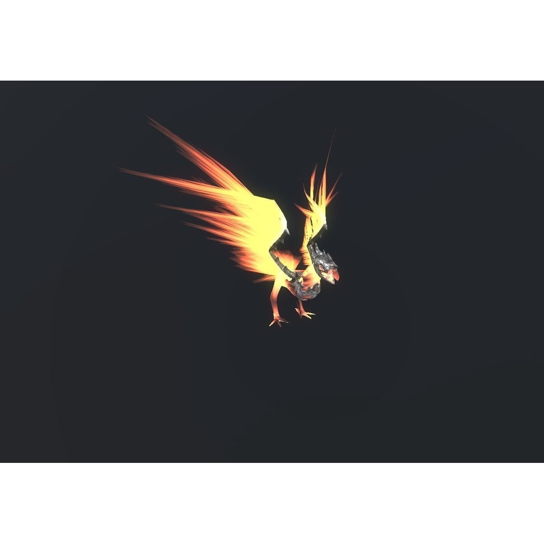 Fire Bird Phoenix 3D Model – Low Poly Game Asset, Unity Compatible - View 79