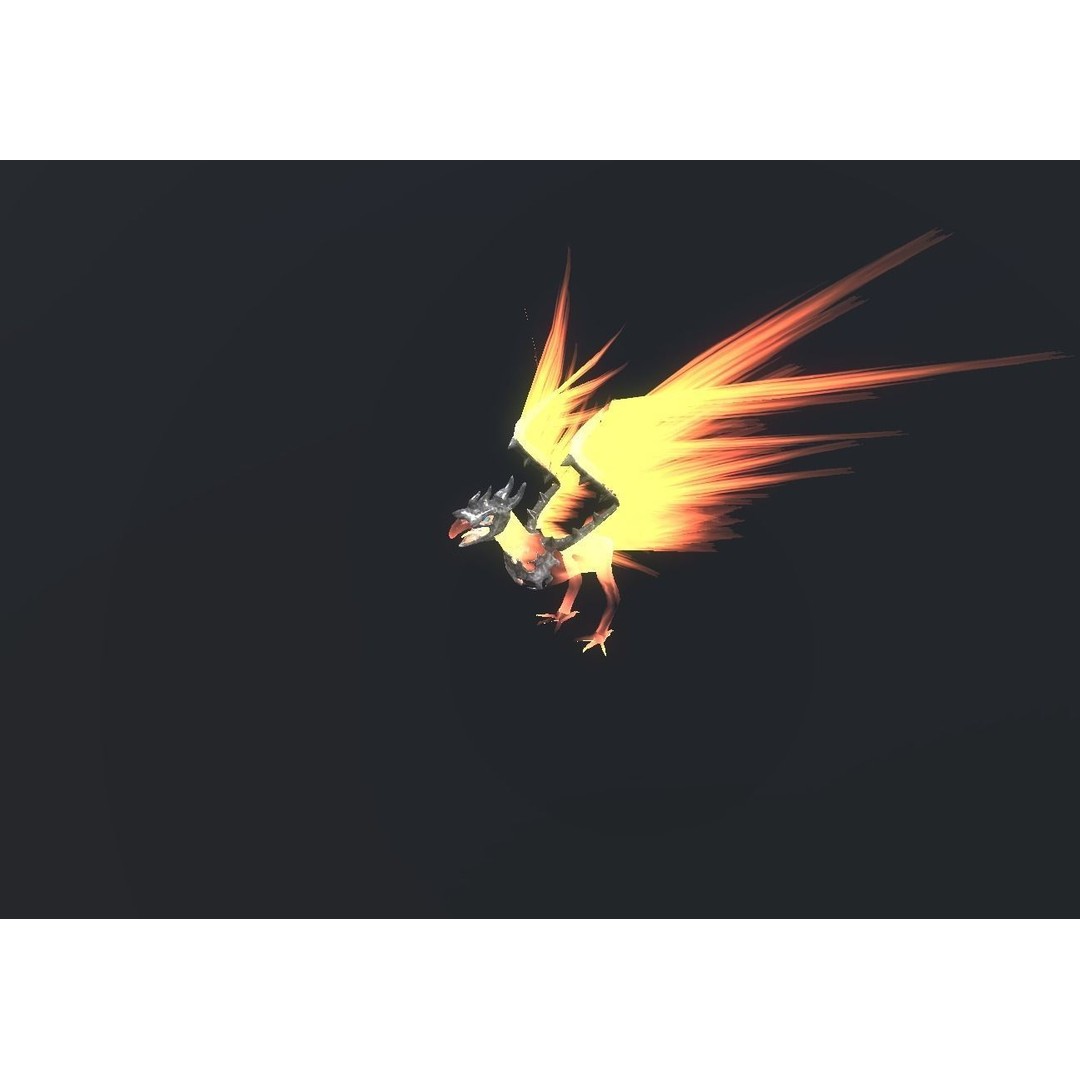 Fire Bird Phoenix 3D Model – Low Poly Game Asset, Unity Compatible - View 81