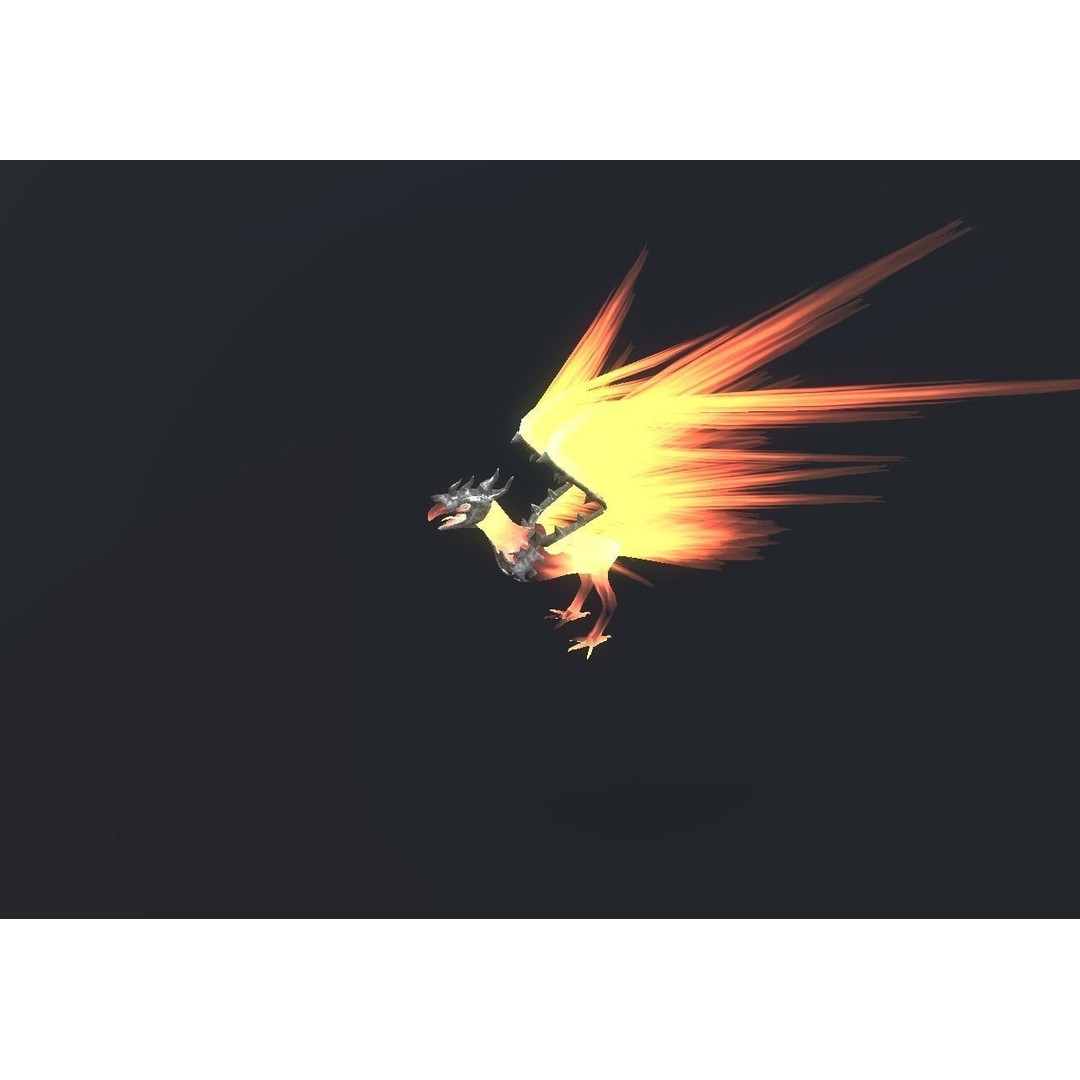 Fire Bird Phoenix 3D Model – Low Poly Game Asset, Unity Compatible - View 82