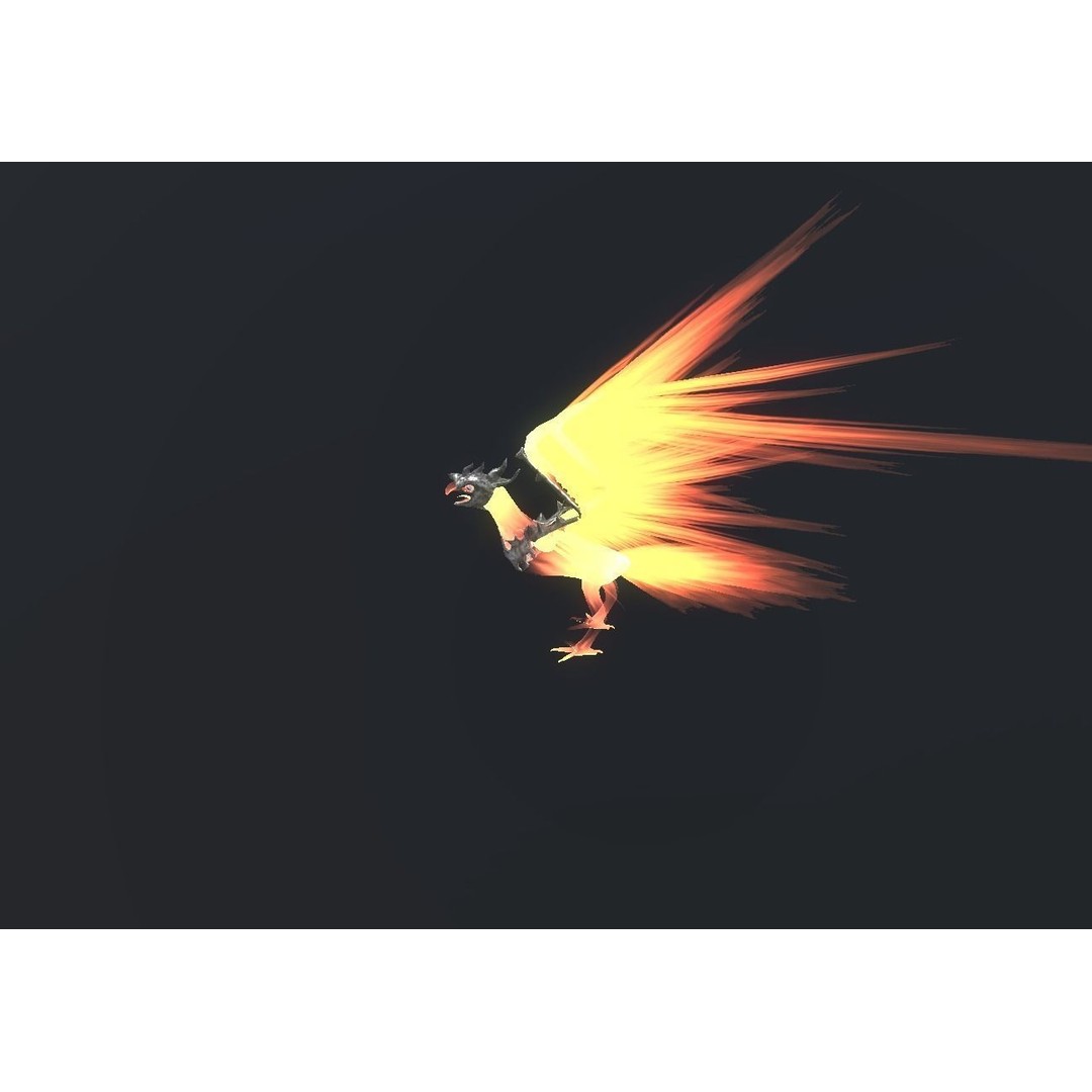 Fire Bird Phoenix 3D Model – Low Poly Game Asset, Unity Compatible - View 83