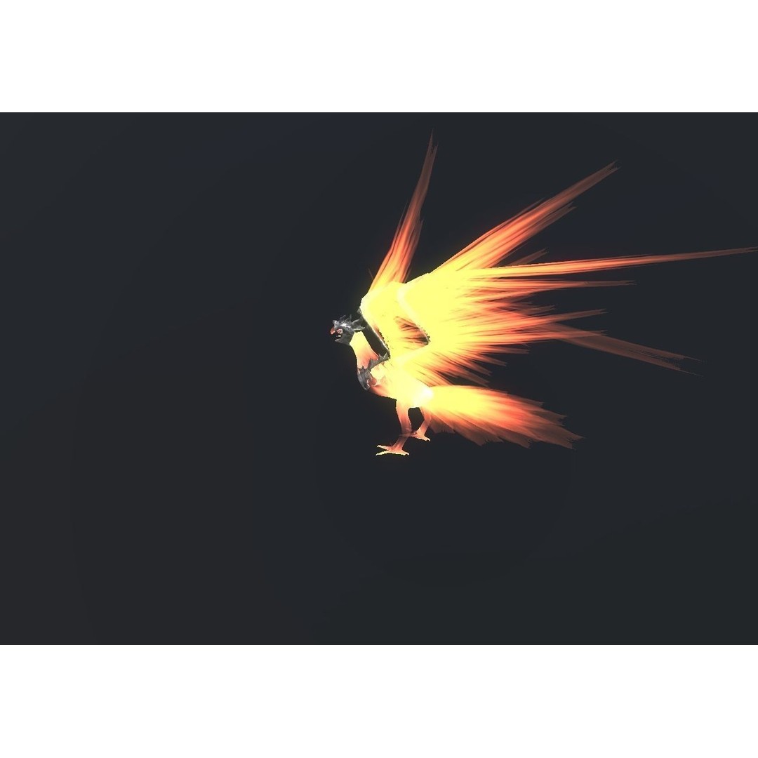 Fire Bird Phoenix 3D Model – Low Poly Game Asset, Unity Compatible - View 84