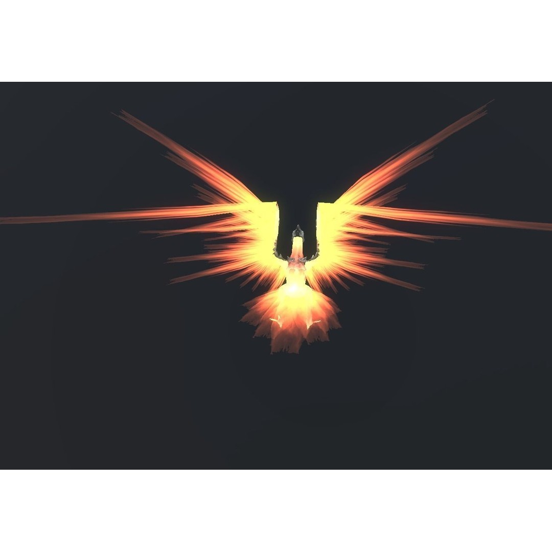 Fire Bird Phoenix 3D Model – Low Poly Game Asset, Unity Compatible - View 86