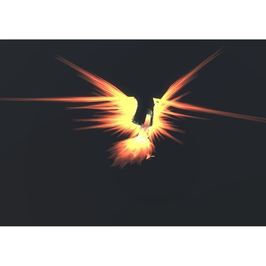 Fire Bird Phoenix 3D Model – Low Poly Game Asset, Unity Compatible - View 88