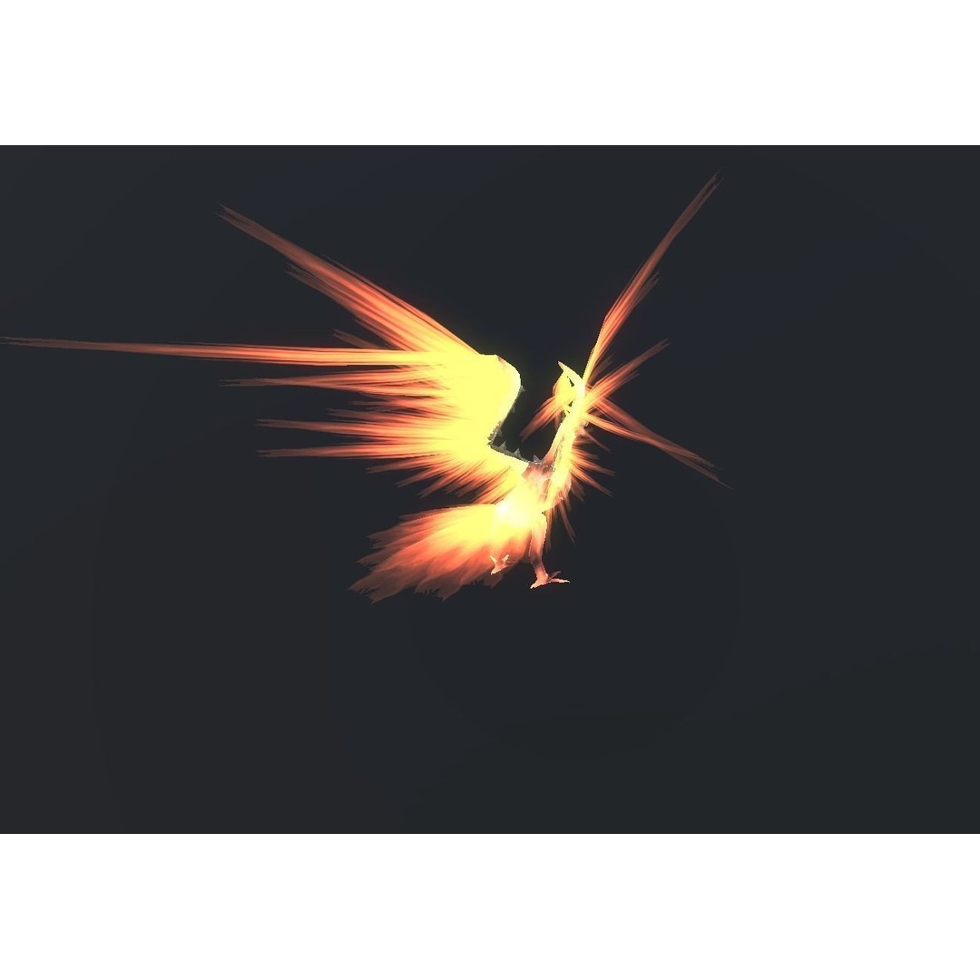 Fire Bird Phoenix 3D Model – Low Poly Game Asset, Unity Compatible - View 89