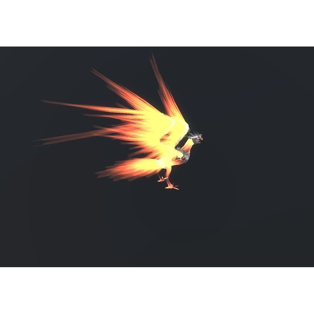 Fire Bird Phoenix 3D Model – Low Poly Game Asset, Unity Compatible - View 91