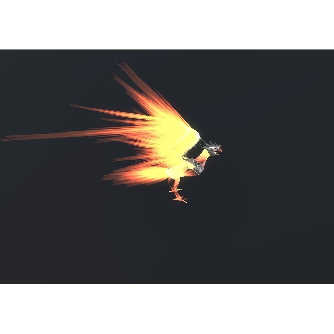 Fire Bird Phoenix 3D Model – Low Poly Game Asset, Unity Compatible - View 92