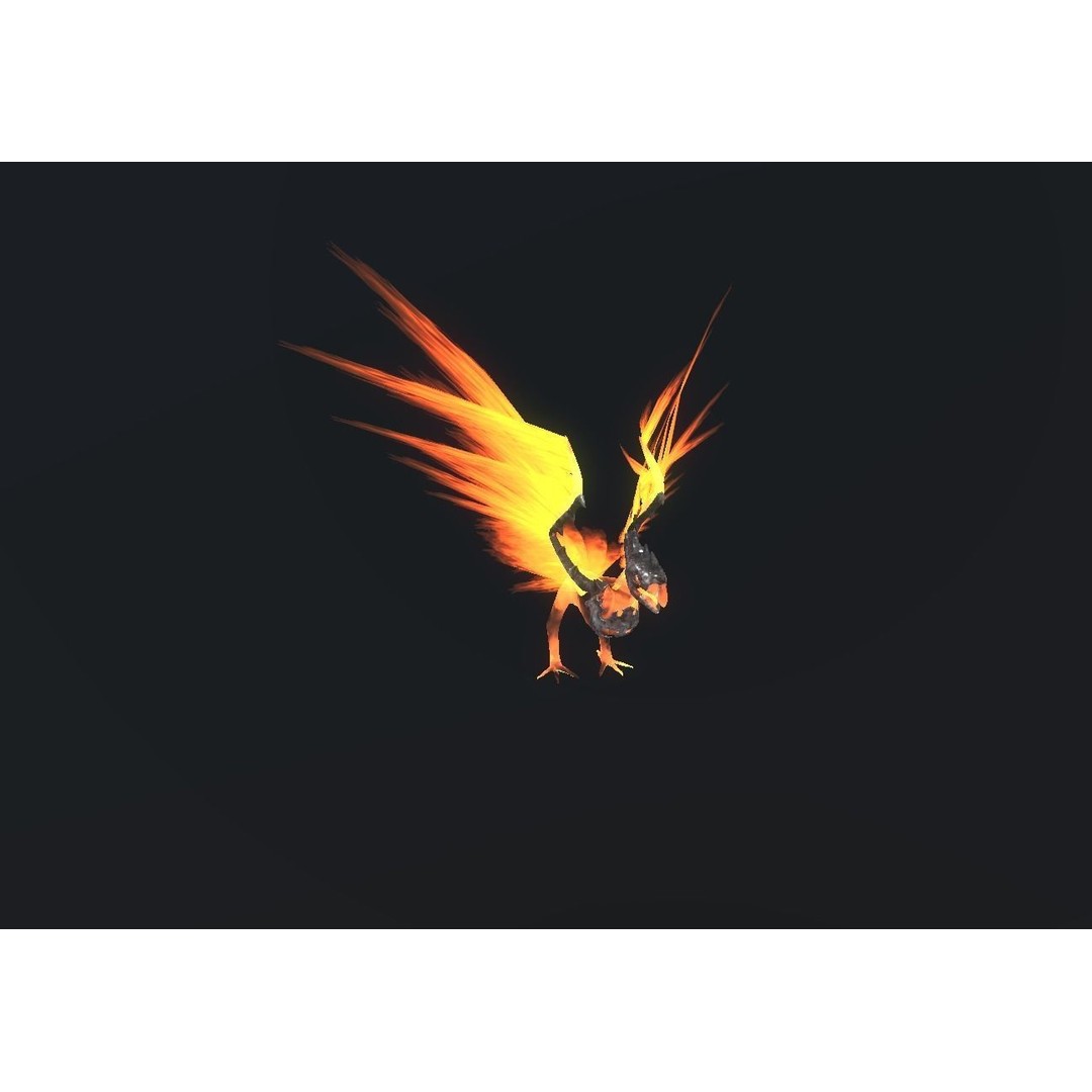 Fire Bird Phoenix 3D Model – Low Poly Game Asset, Unity Compatible - View 94