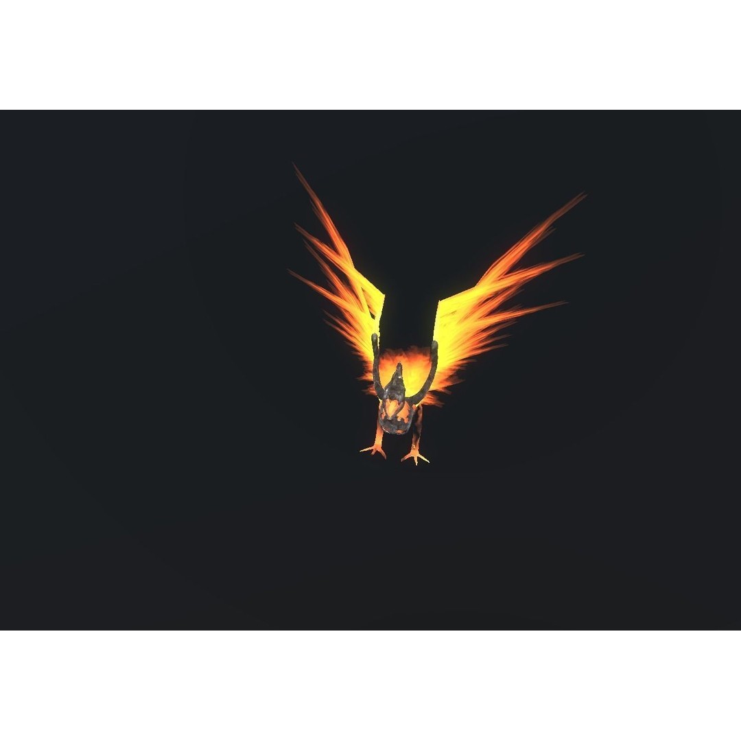 Fire Bird Phoenix 3D Model – Low Poly Game Asset, Unity Compatible - View 97