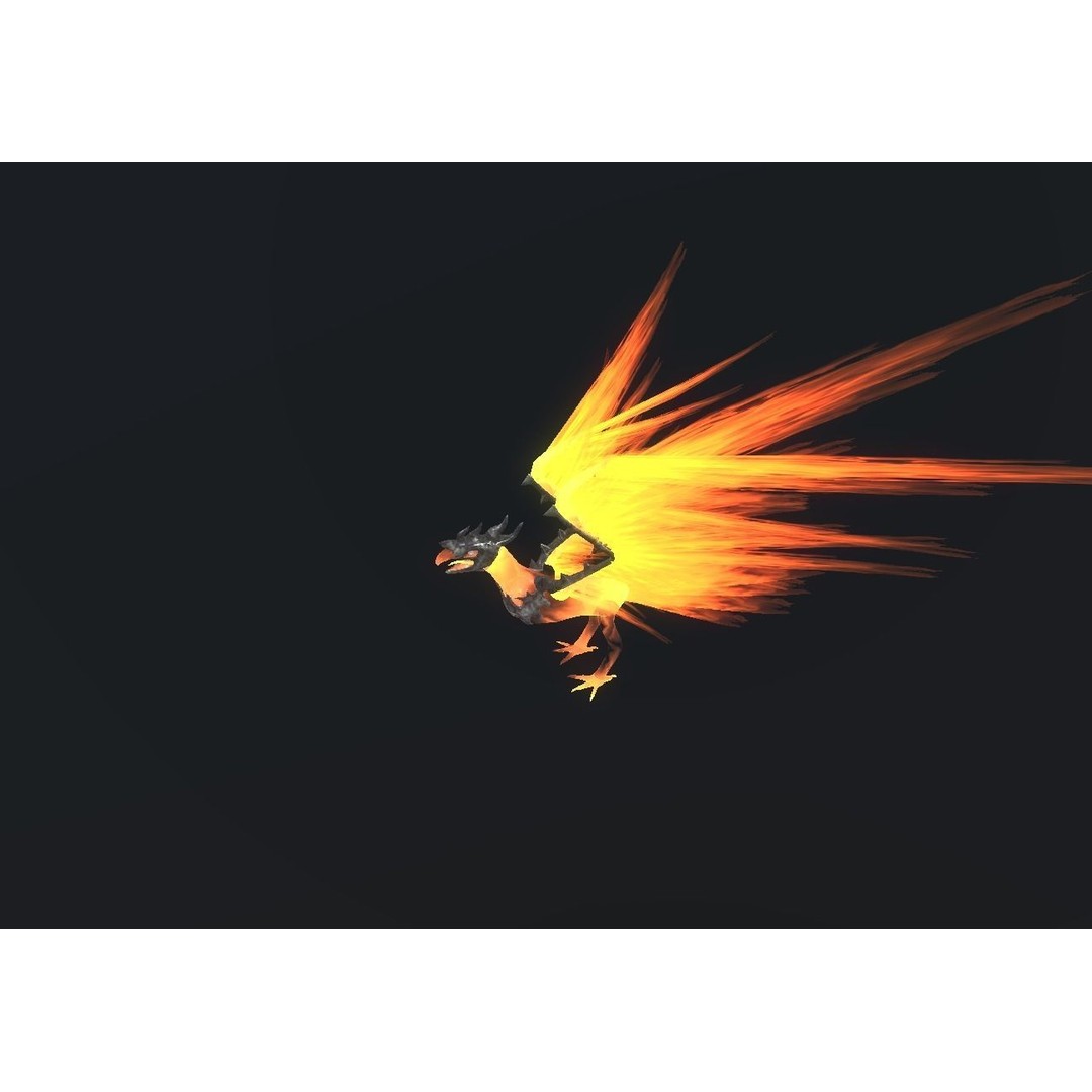 Fire Bird Phoenix 3D Model – Low Poly Game Asset, Unity Compatible - View 99