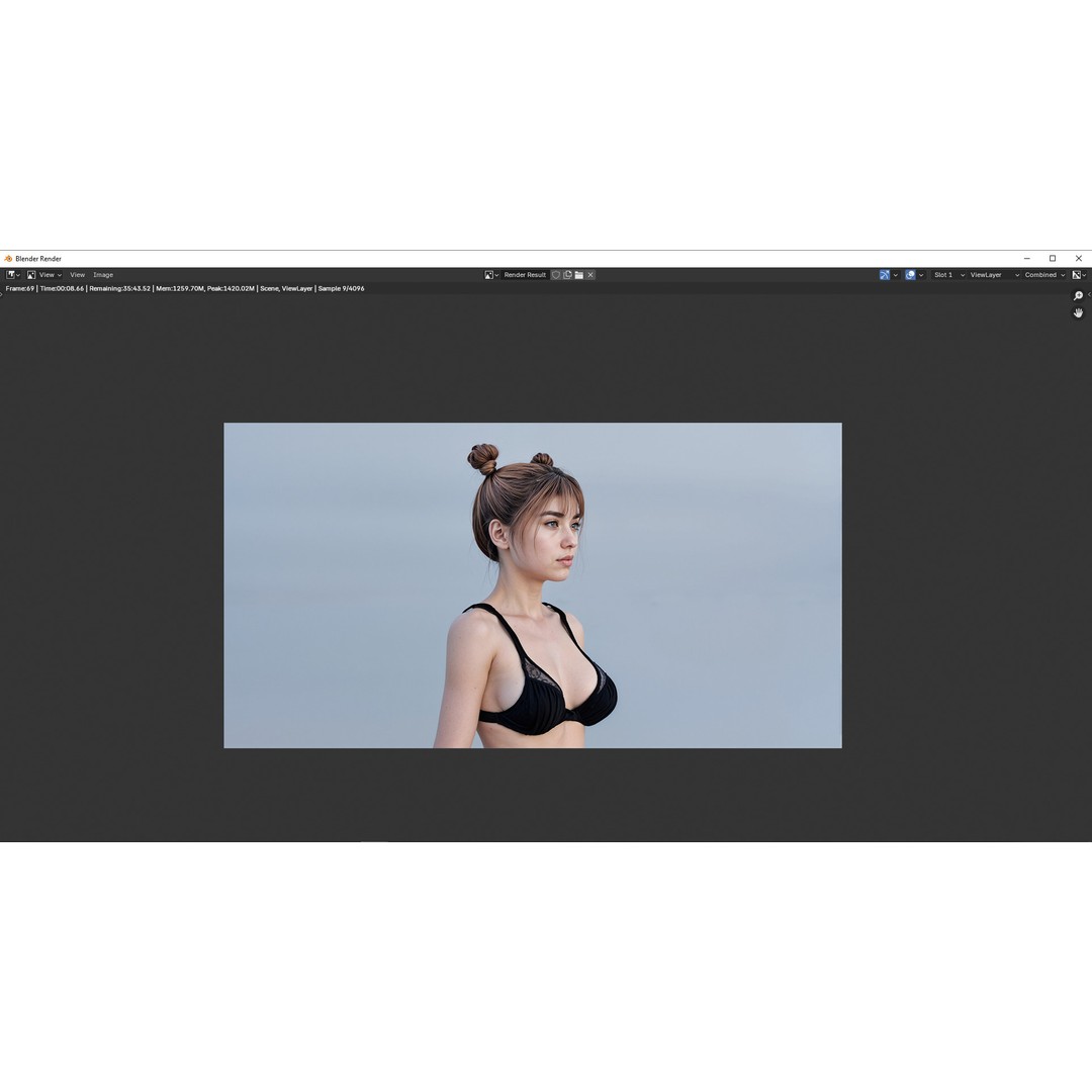 Yumi 3D Model – Low Poly Female Character, Rigged, FBX - View 6