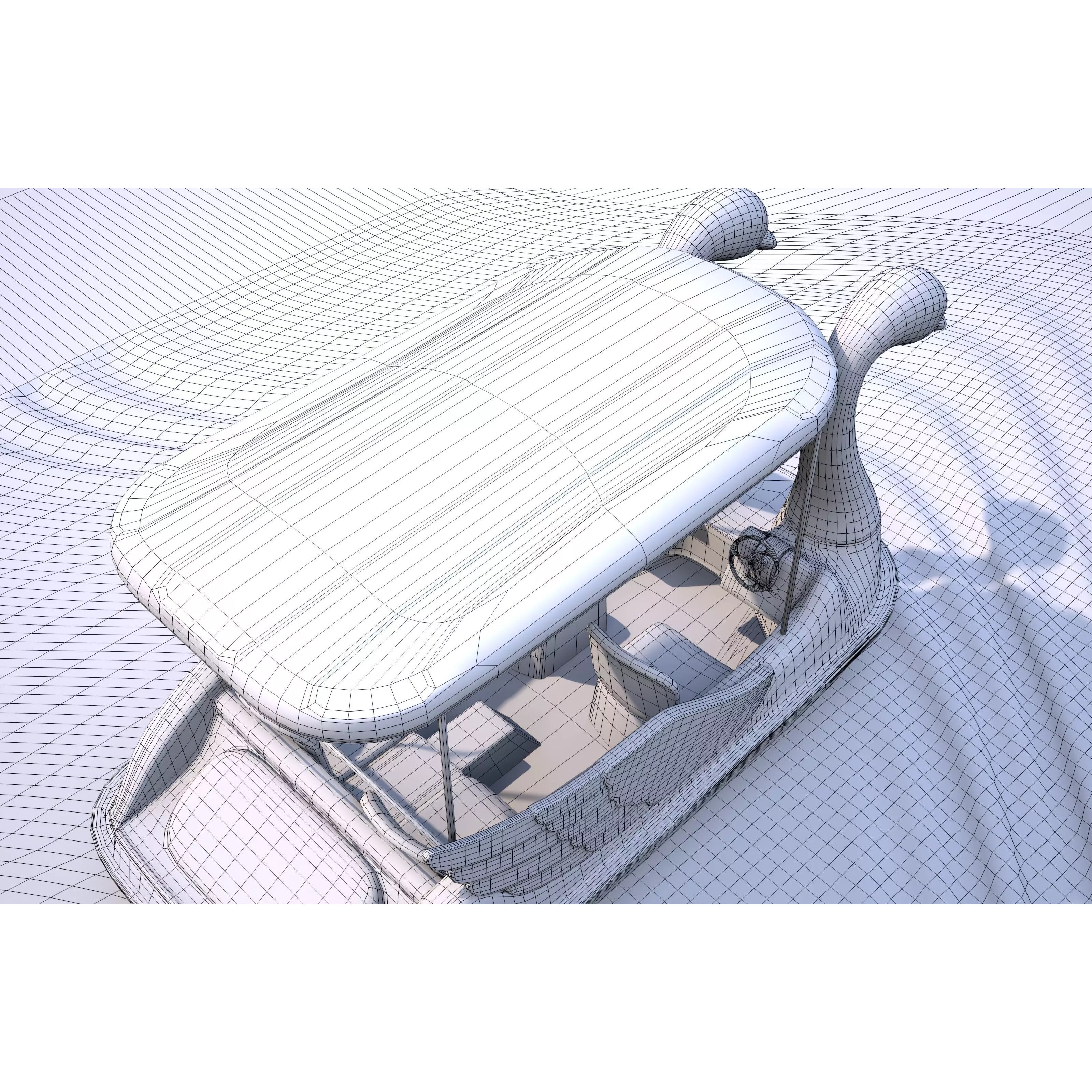 Swan Pedal Boat - Low-Poly Game-Ready 3D Model - View 17