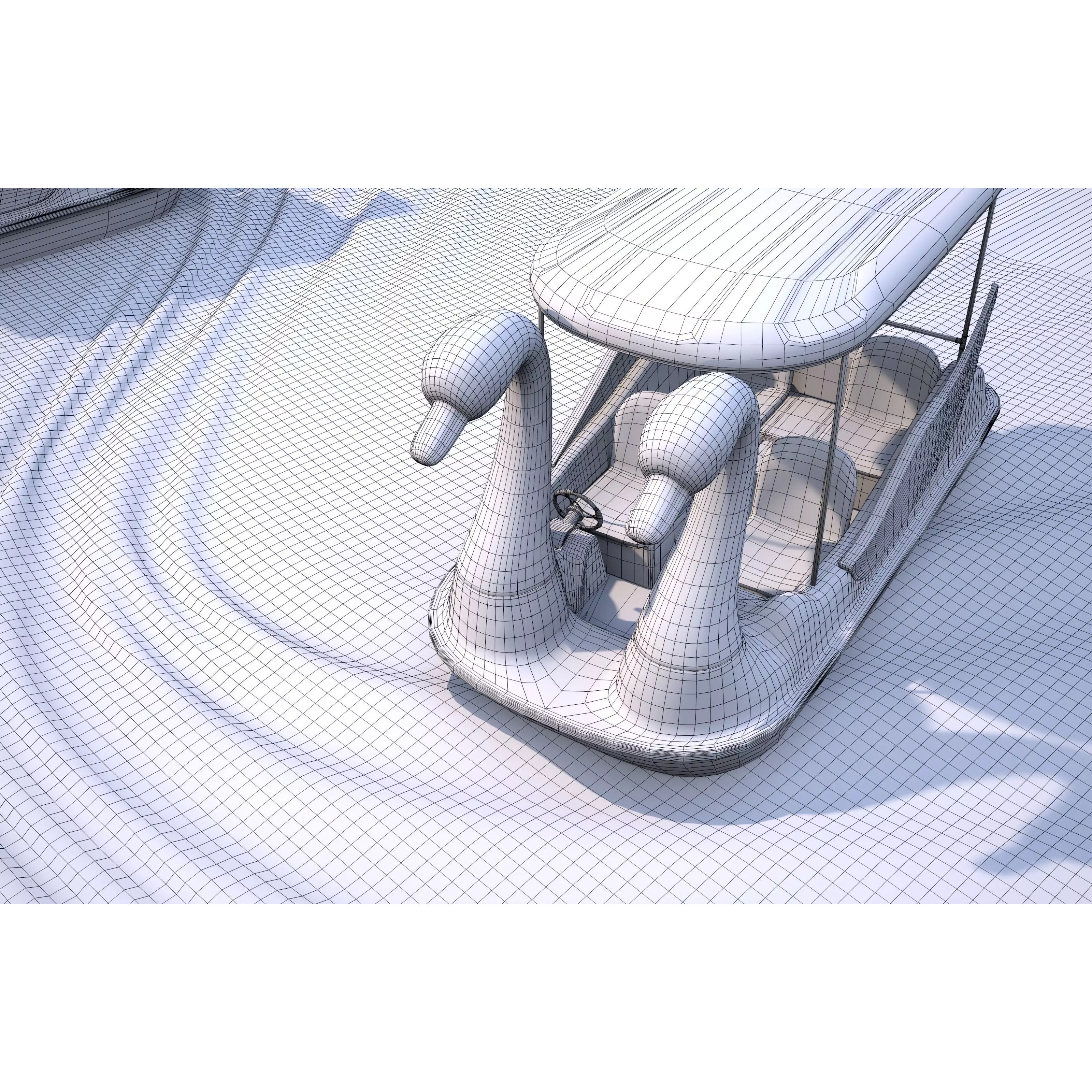 Swan Pedal Boat - Low-Poly Game-Ready 3D Model - View 22