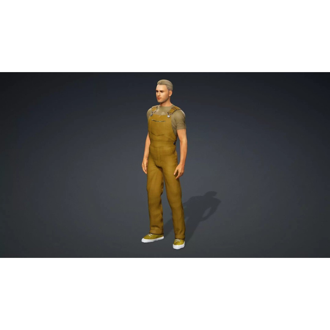 Farmer Character 3D Model – Realistic Game-Ready Asset, FBX - View 12