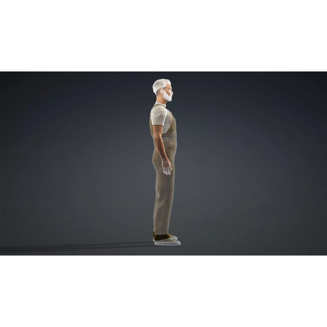 Farmer Character 3D Model – Realistic Game-Ready Asset, FBX - View 14