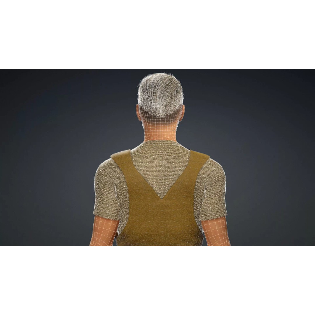 Farmer Character 3D Model – Realistic Game-Ready Asset, FBX - View 17