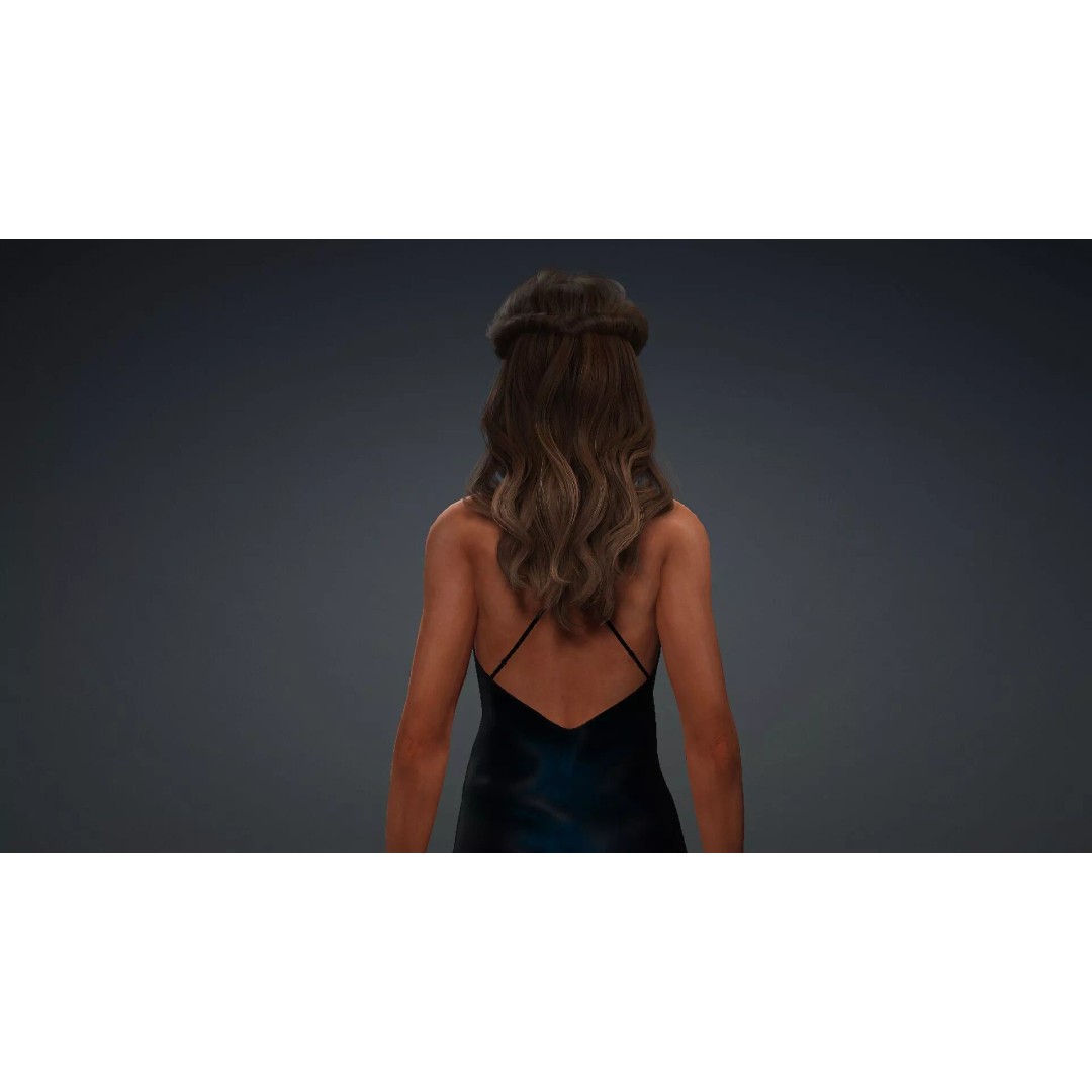 Black Woman 3D Model – Realistic Rigged Character for Animation - View 7