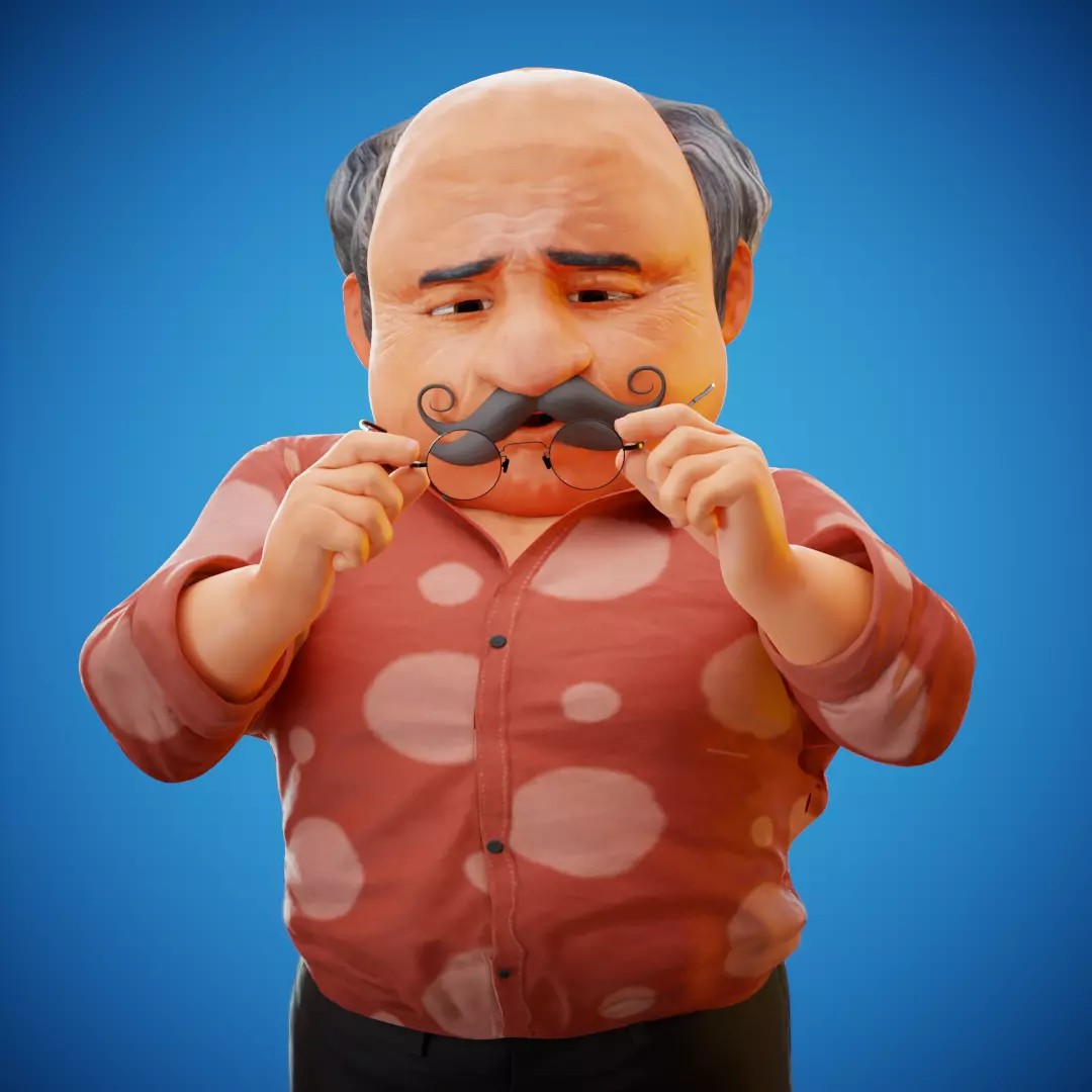Albert 3D Model – Cartoon Low-Poly Rigged Character, FBX, Blender - View 28