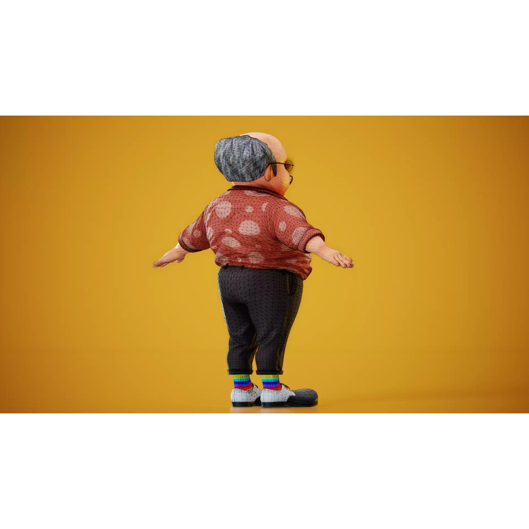 Albert 3D Model – Cartoon Low-Poly Rigged Character, FBX, Blender - View 31