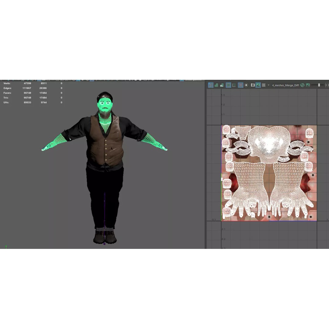 Bouncer Bodyguard 3D Model – Realistic Low-Poly Game Asset, FBX