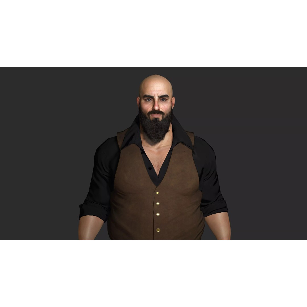 Bouncer Bodyguard 3D Model – Realistic Low-Poly Game Asset, FBX - View 10