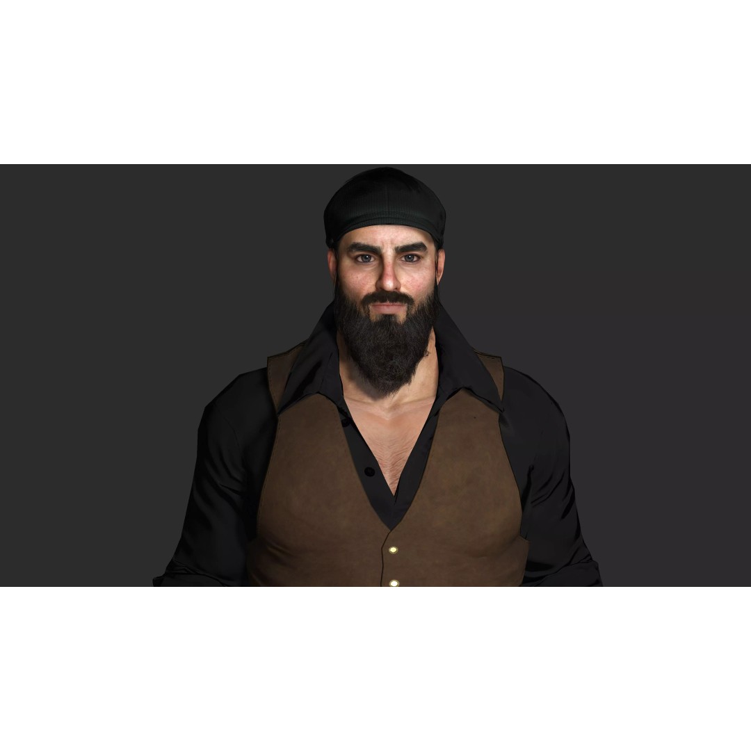 Bouncer Bodyguard 3D Model – Realistic Low-Poly Game Asset, FBX - View 13