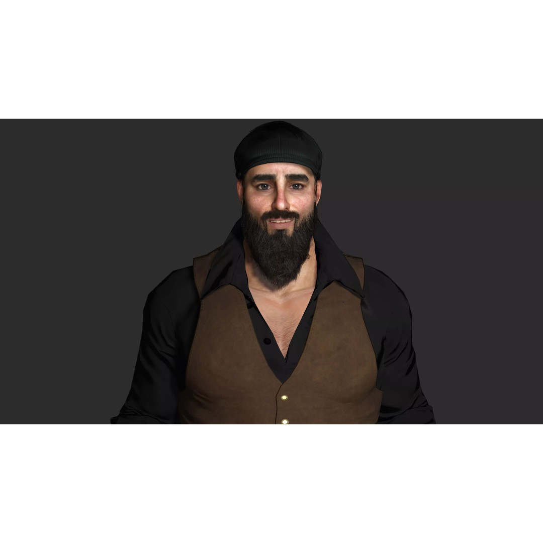 Bouncer Bodyguard 3D Model – Realistic Low-Poly Game Asset, FBX - View 14