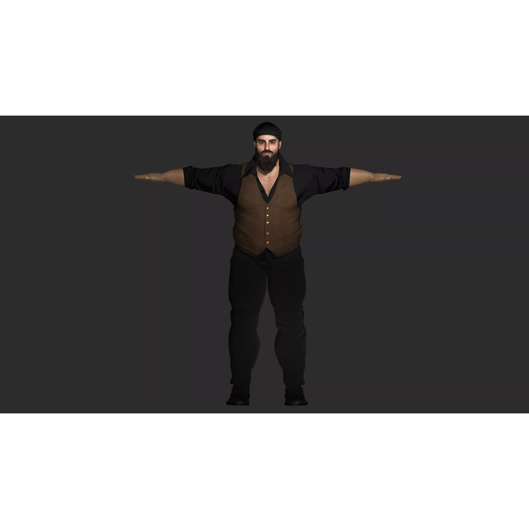 Bouncer Bodyguard 3D Model – Realistic Low-Poly Game Asset, FBX - View 18