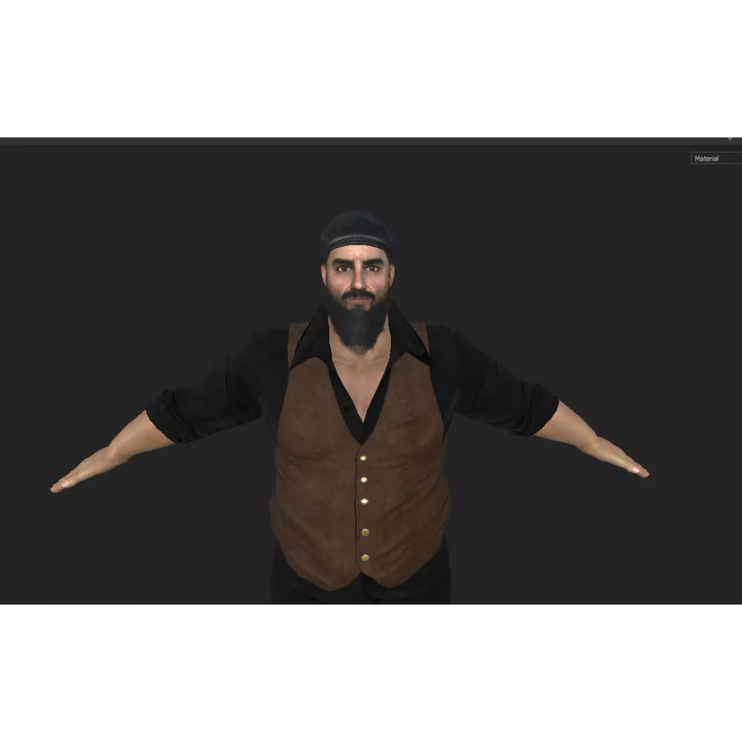 Bouncer Bodyguard 3D Model – Realistic Low-Poly Game Asset, FBX - View 20