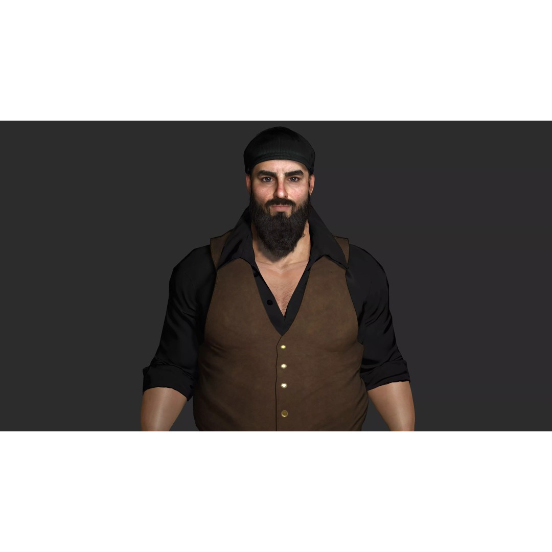 Bouncer Bodyguard 3D Model – Realistic Low-Poly Game Asset, FBX - View 8