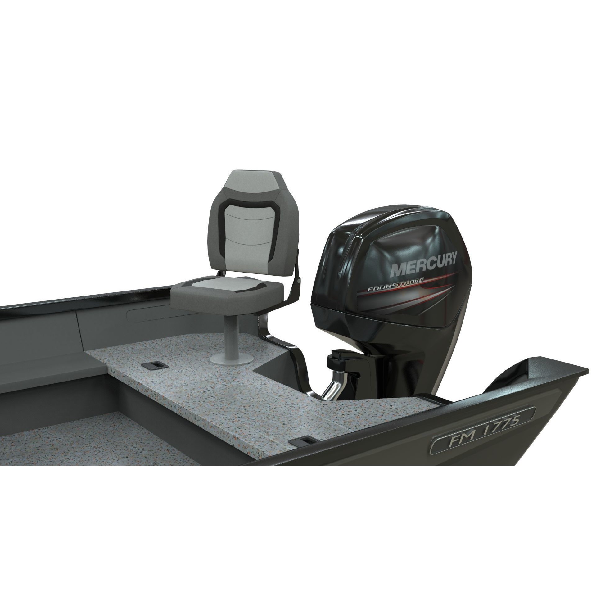 Lowe Fishing Machine 1775 WT - Low-Poly Game-Ready 3D Model - View 11