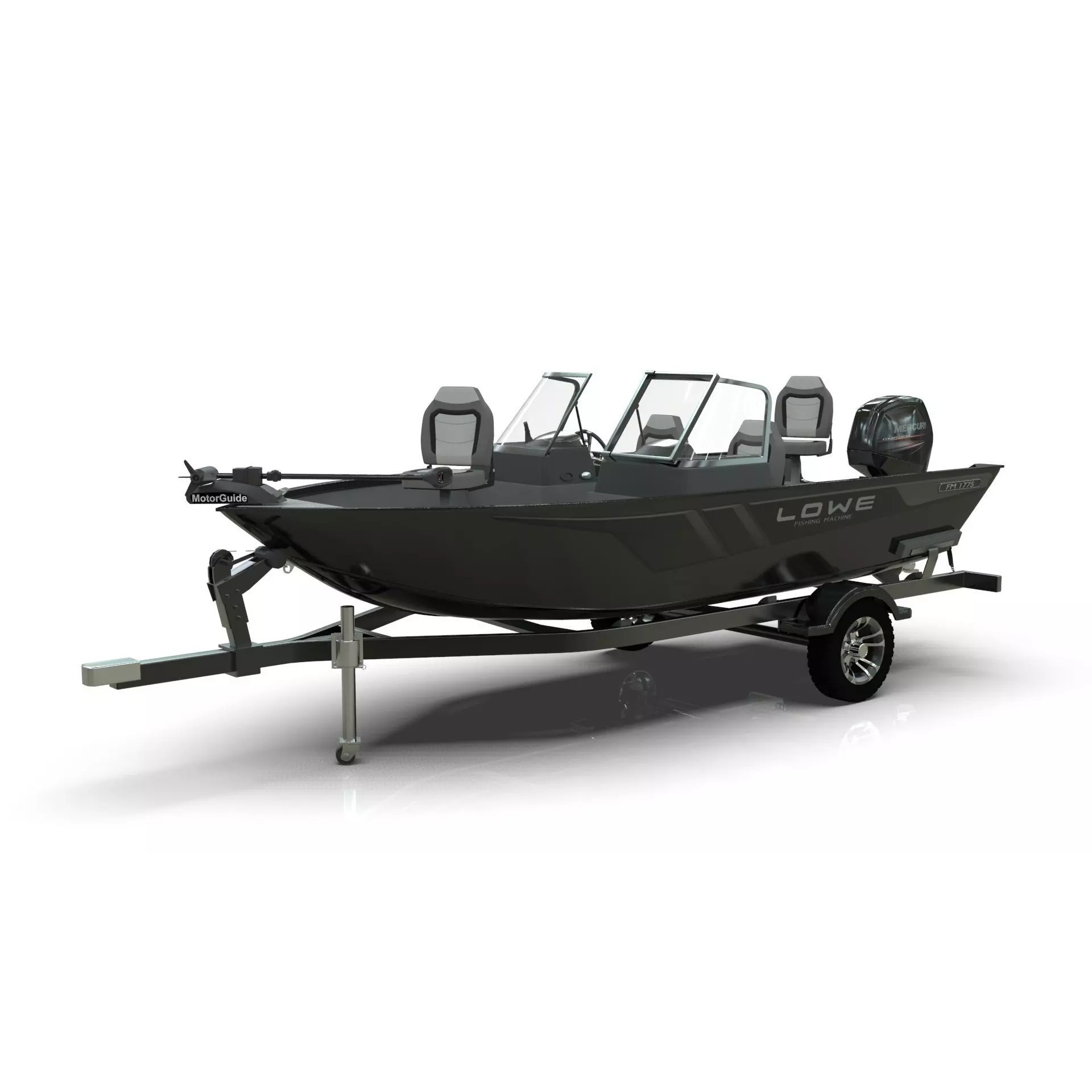 Lowe Fishing Machine 1775 WT - Low-Poly Game-Ready 3D Model - View 2