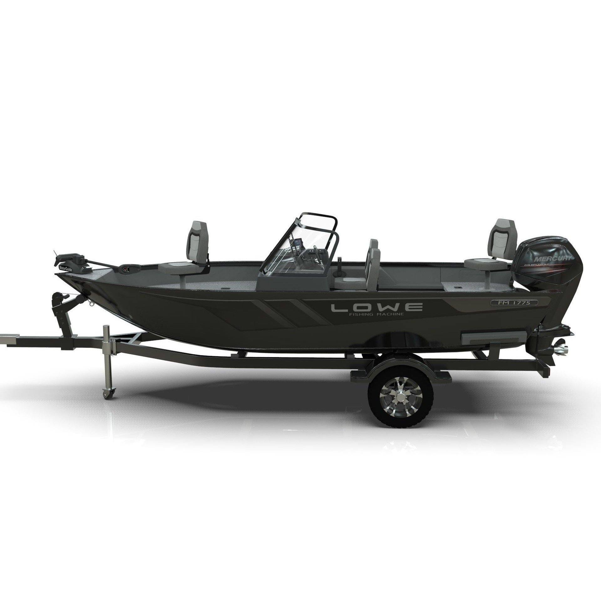 Lowe Fishing Machine 1775 WT - Low-Poly Game-Ready 3D Model - View 3