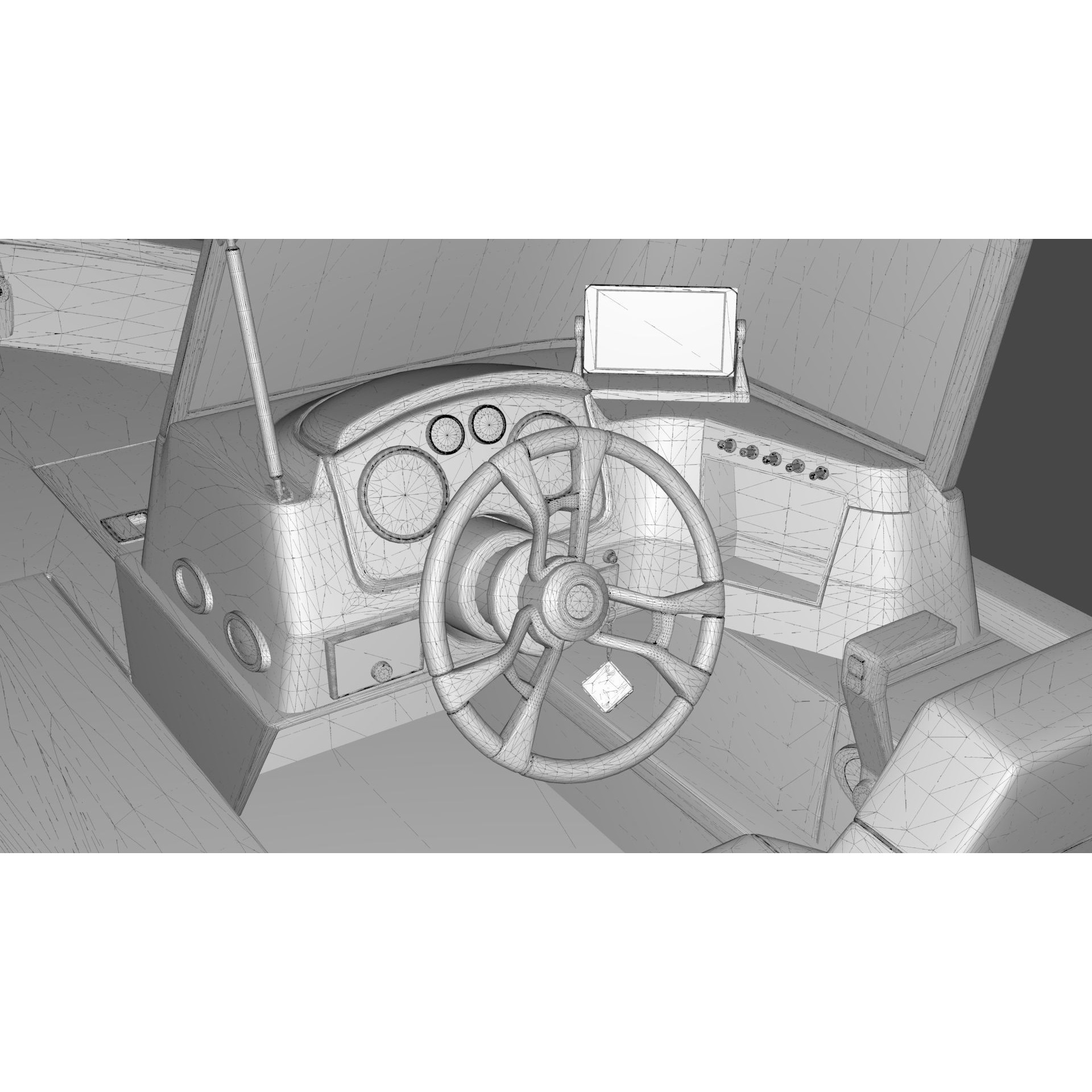 Lowe Fishing Machine 1775 WT - Low-Poly Game-Ready 3D Model - View 34