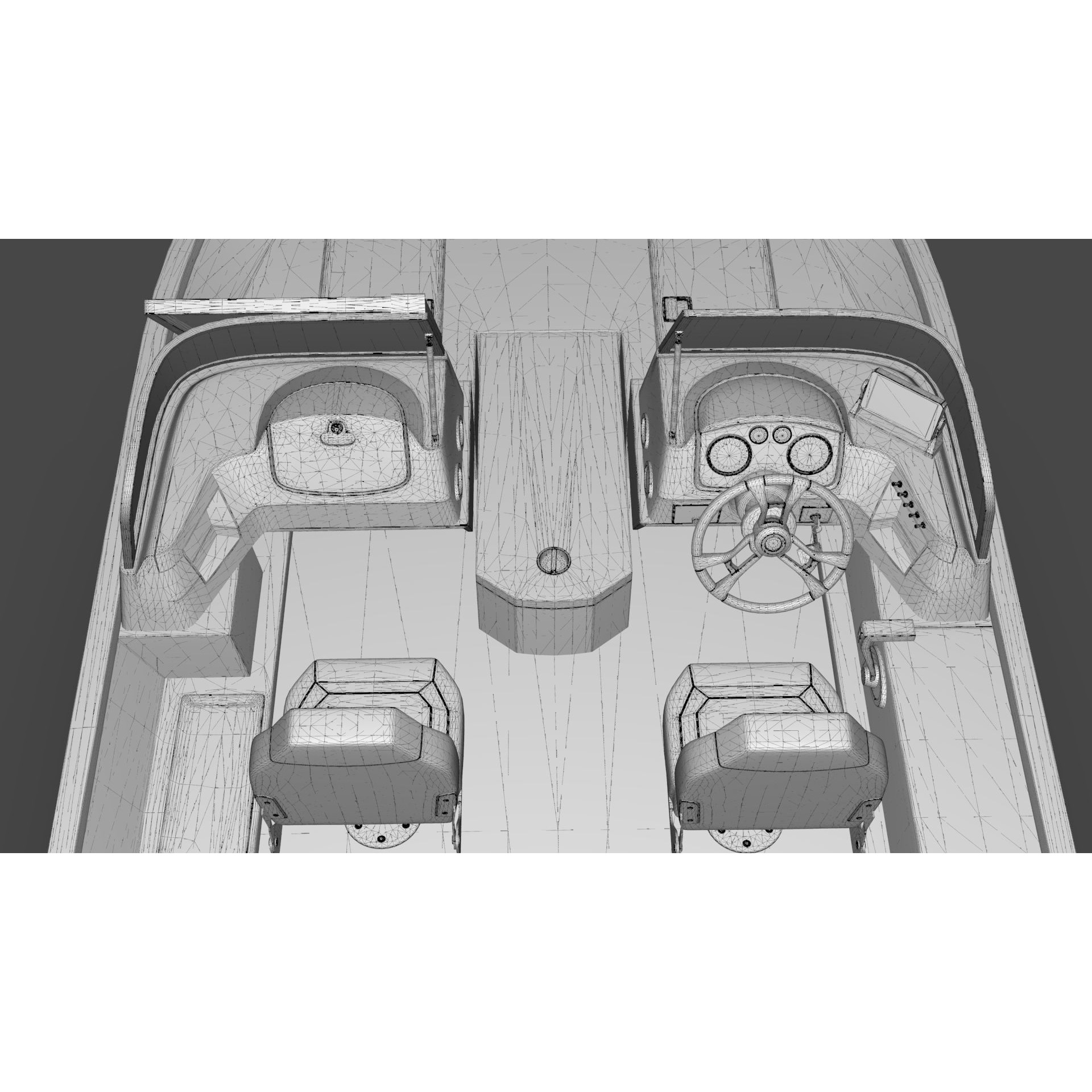 Lowe Fishing Machine 1775 WT - Low-Poly Game-Ready 3D Model - View 35