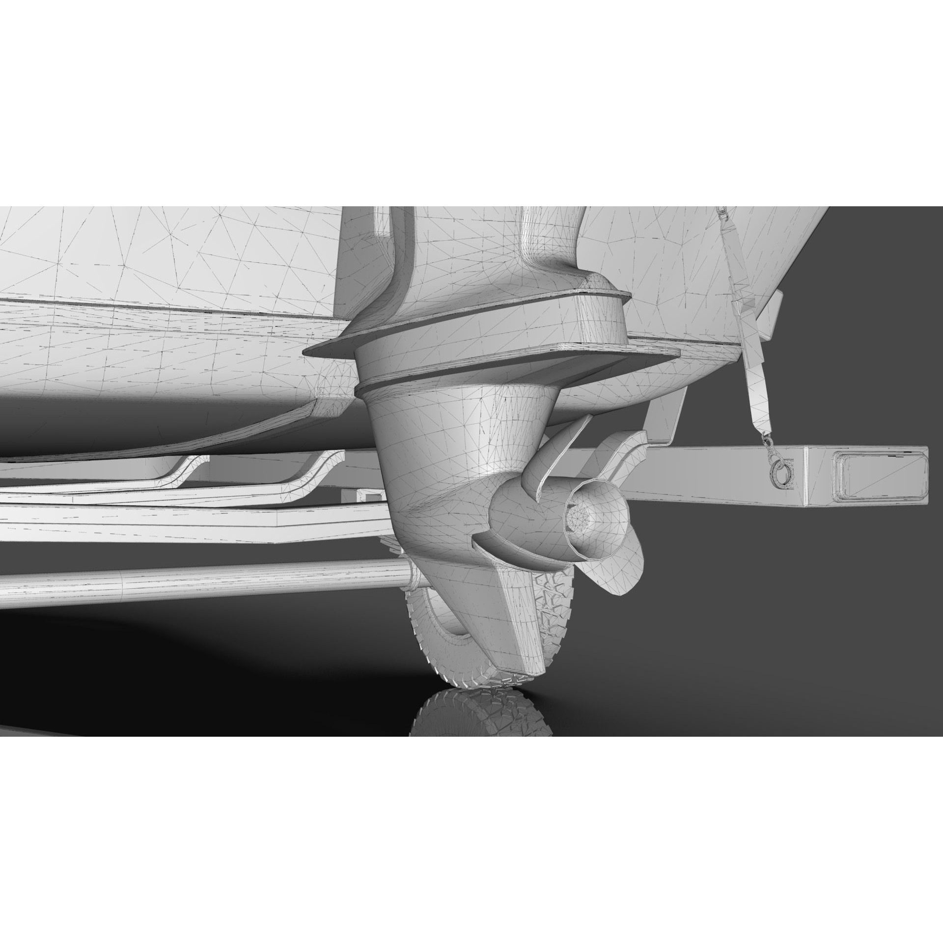 Lowe Fishing Machine 1775 WT - Low-Poly Game-Ready 3D Model - View 37