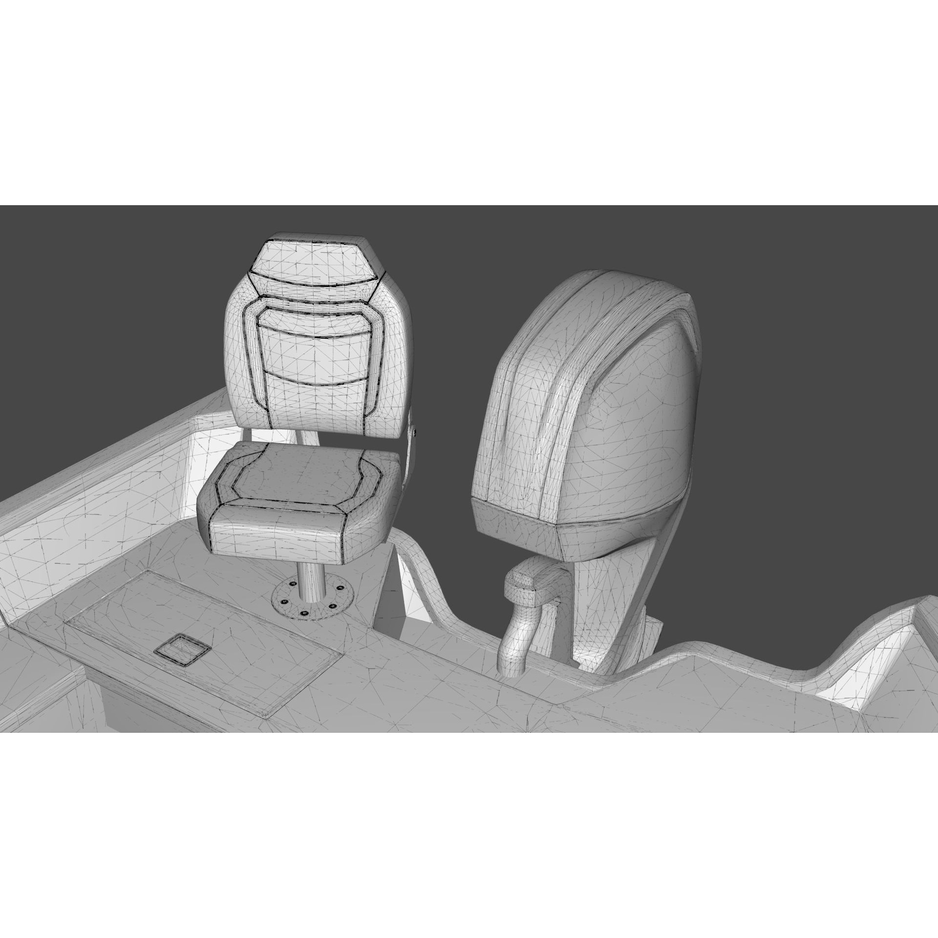 Lowe Fishing Machine 1775 WT - Low-Poly Game-Ready 3D Model - View 38