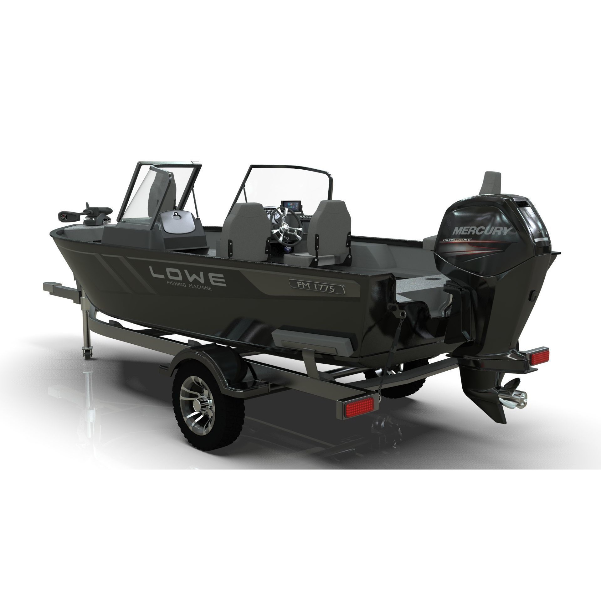 Lowe Fishing Machine 1775 WT - Low-Poly Game-Ready 3D Model - View 4