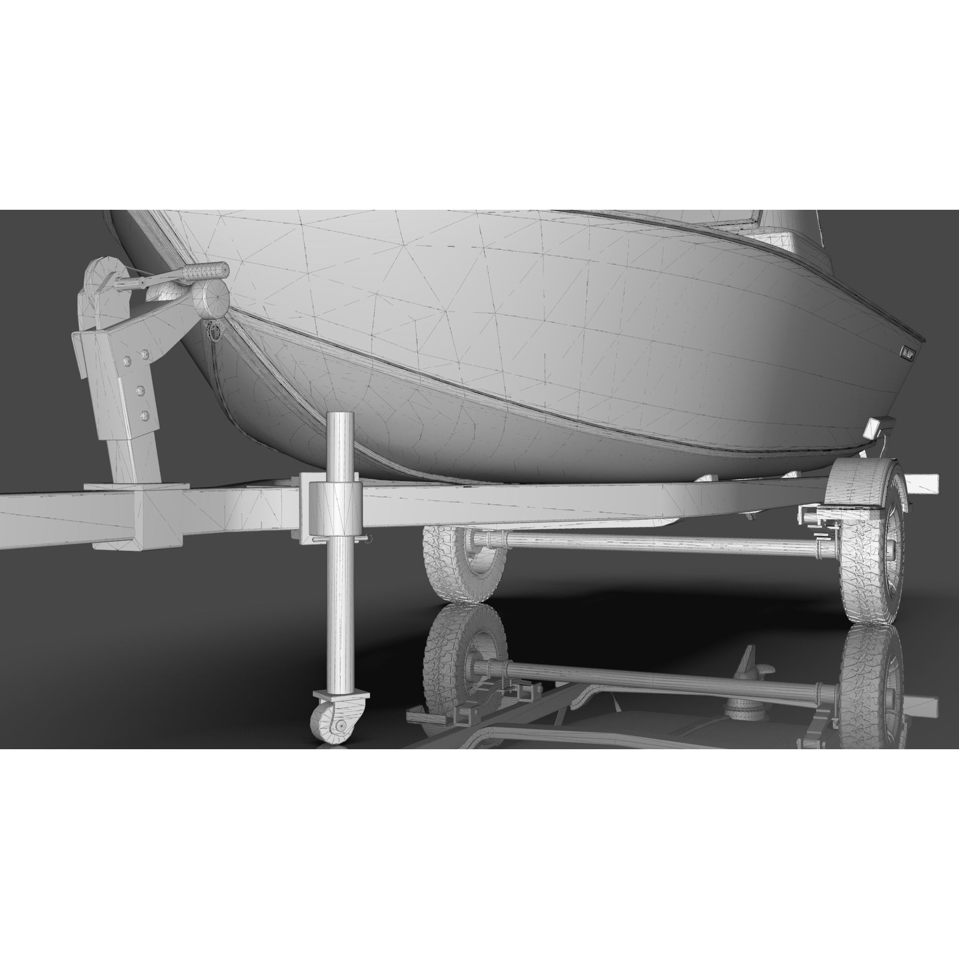 Lowe Fishing Machine 1775 WT - Low-Poly Game-Ready 3D Model - View 40