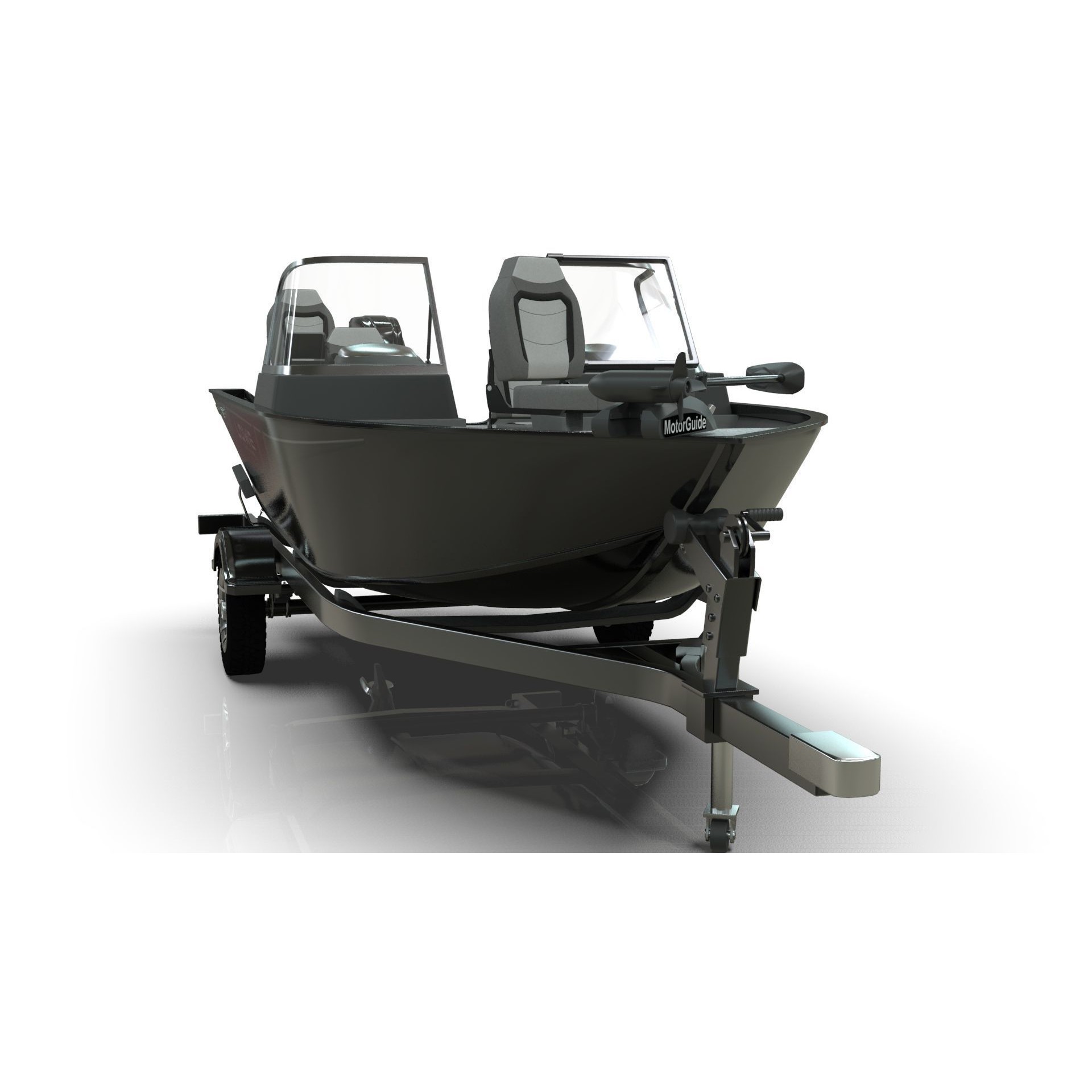 Lowe Fishing Machine 1775 WT - Low-Poly Game-Ready 3D Model - View 7