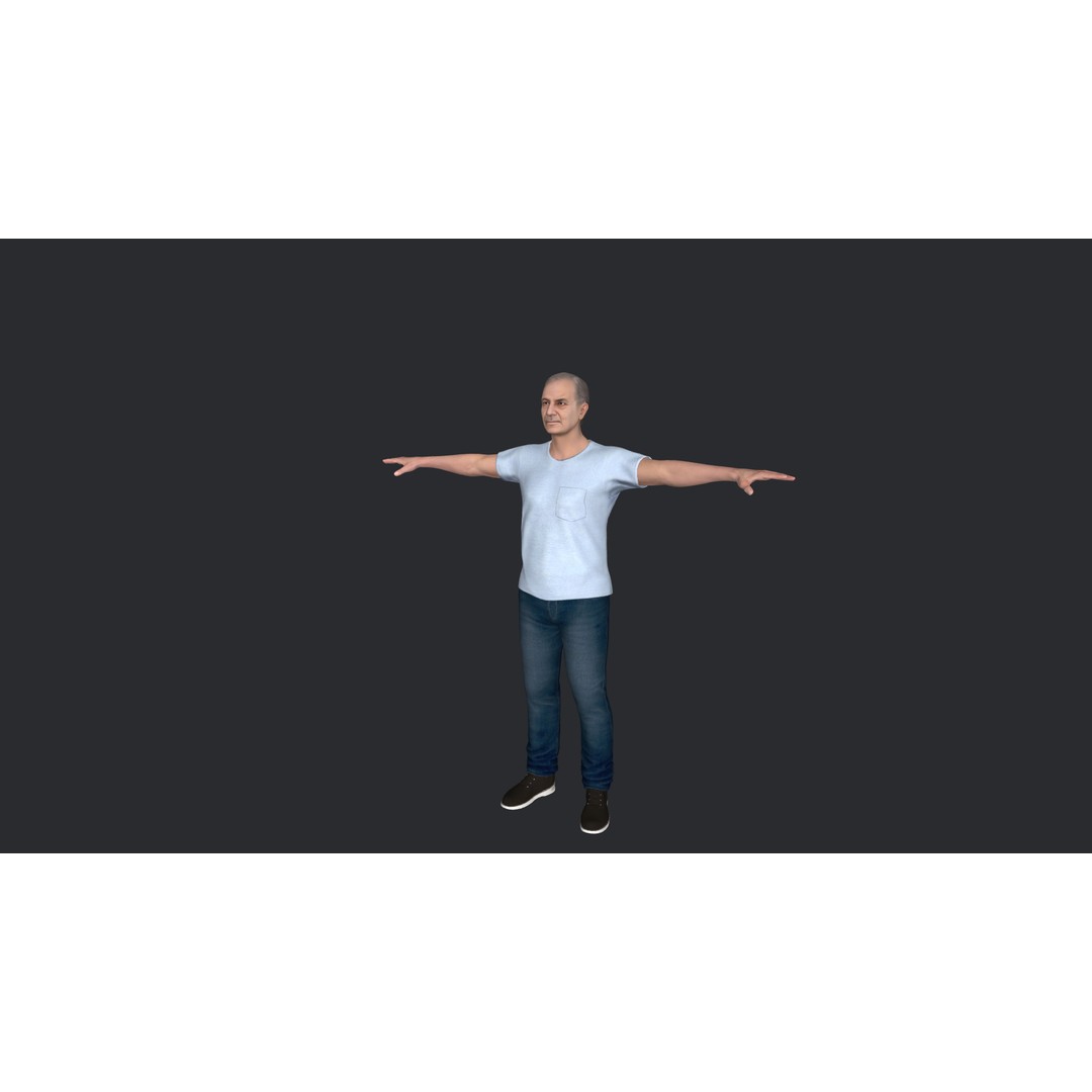 Shehbaz Sharif 3D Model – Hyper Realistic Rigged Character for Animation - View 10