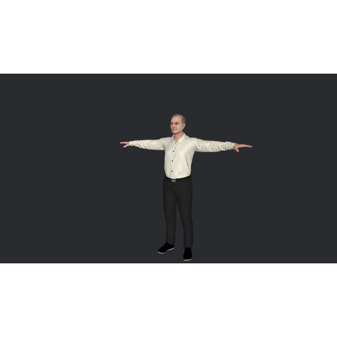 Shehbaz Sharif 3D Model – Hyper Realistic Rigged Character for Animation - View 15
