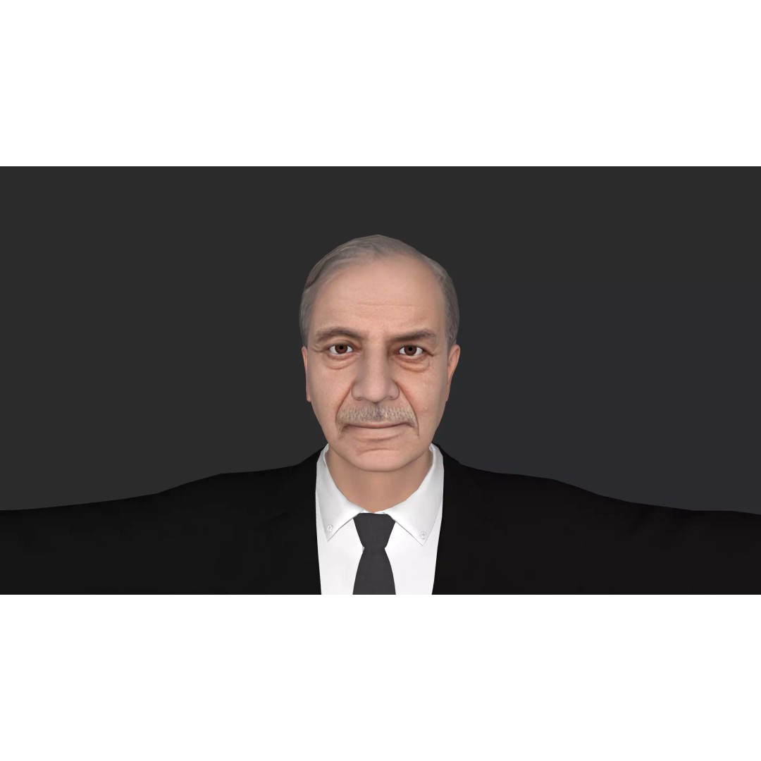 Shehbaz Sharif 3D Model – Hyper Realistic Rigged Character for Animation - View 2