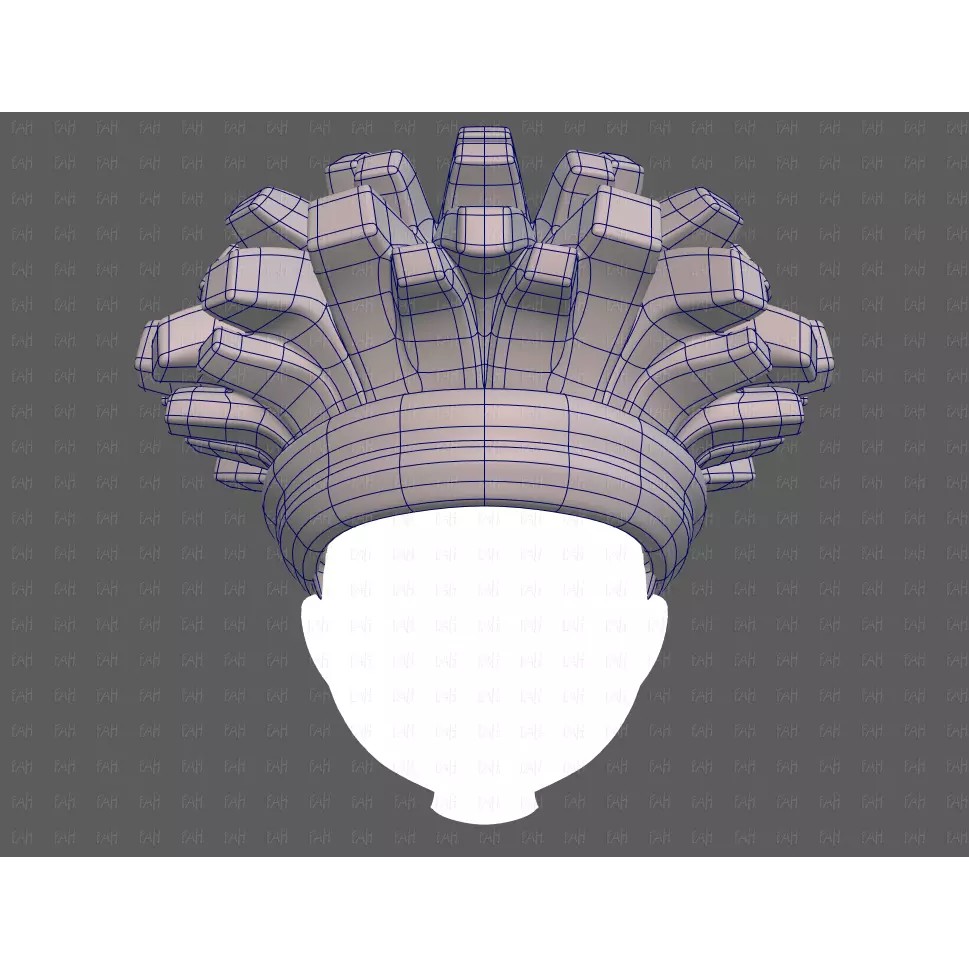 Base Hair 3D Model – Cartoon Low-Poly Boy Hairstyle, FBX, OBJ - View 11