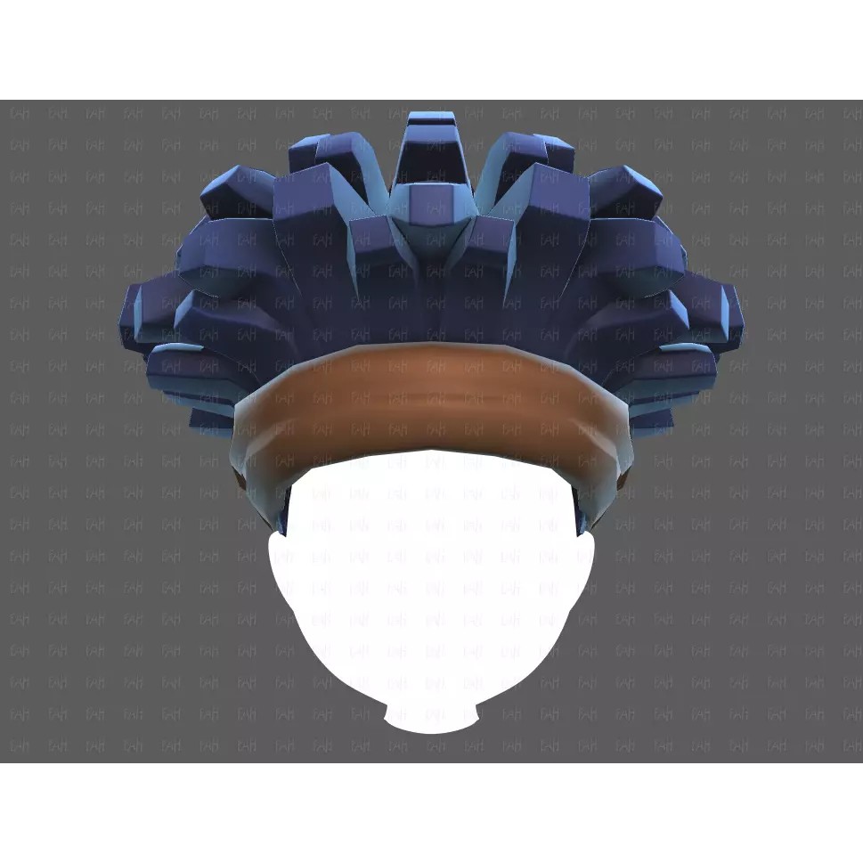 Base Hair 3D Model – Cartoon Low-Poly Boy Hairstyle, FBX, OBJ - View 19