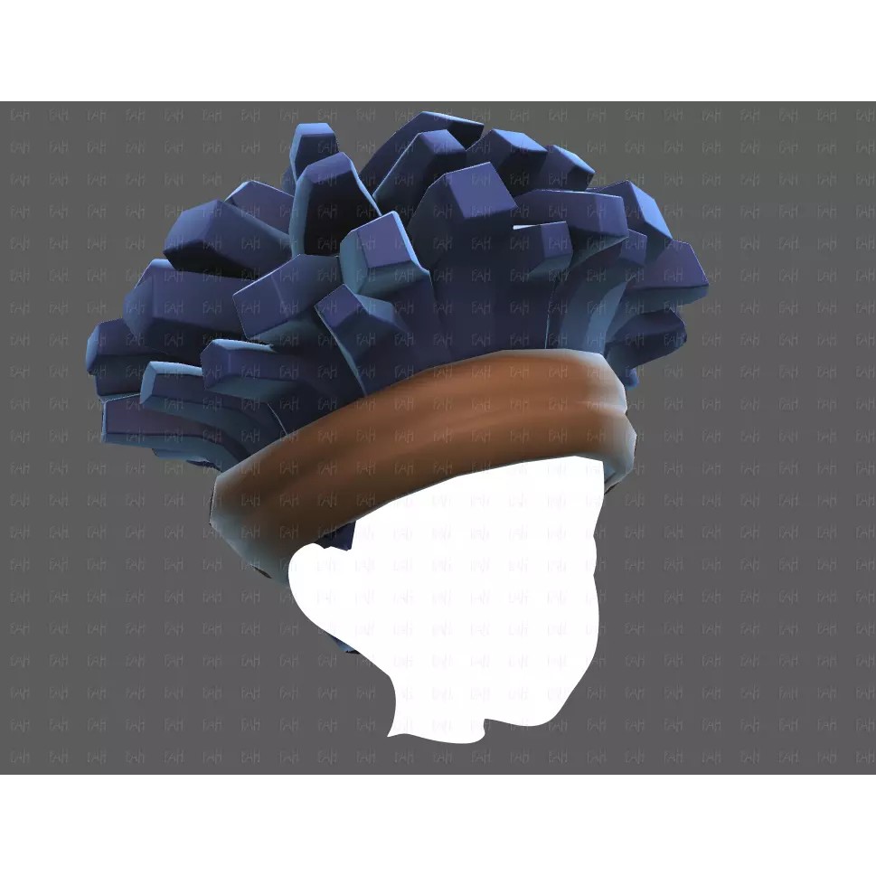 Base Hair 3D Model – Cartoon Low-Poly Boy Hairstyle, FBX, OBJ - View 20