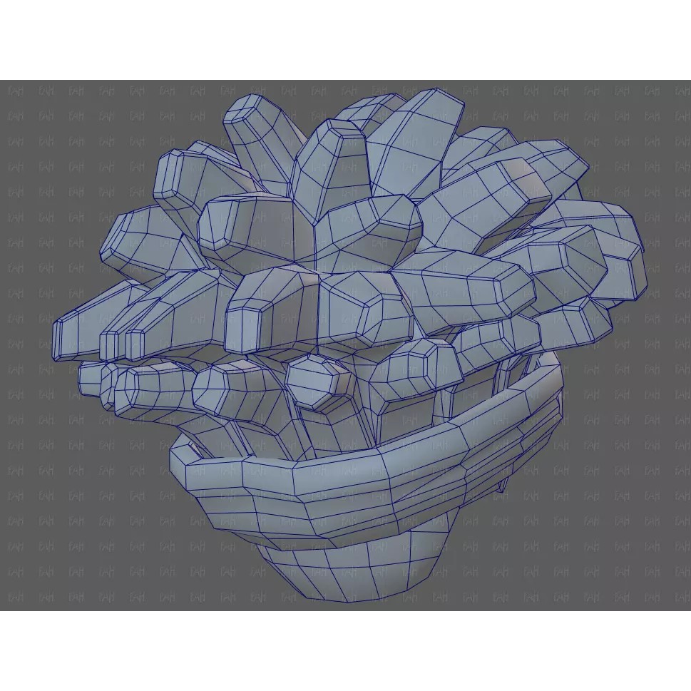 Base Hair 3D Model – Cartoon Low-Poly Boy Hairstyle, FBX, OBJ - View 46