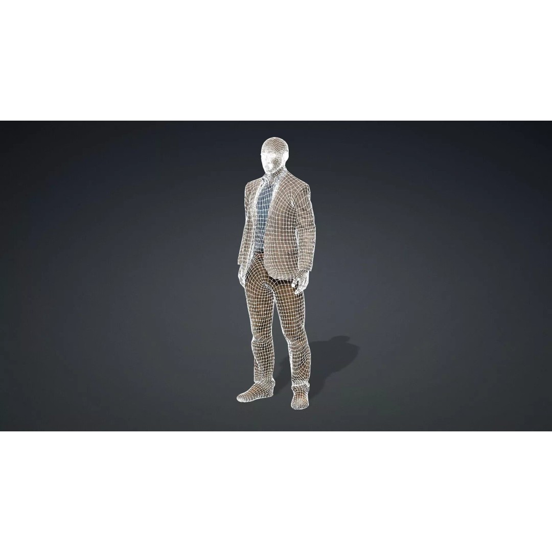 Black Male Character 3D Model – Game Ready Rigged Asset, FBX
