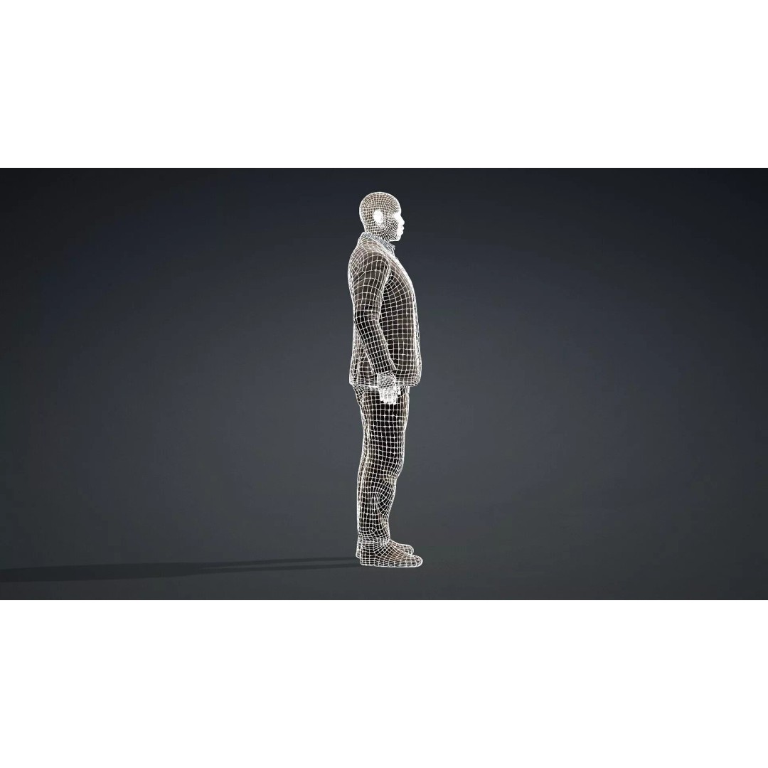 Black Male Character 3D Model – Game Ready Rigged Asset, FBX - View 14