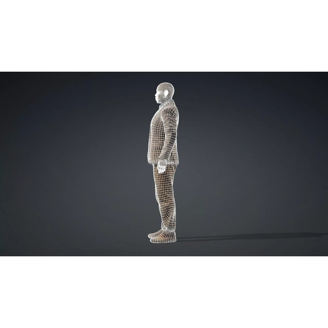 Black Male Character 3D Model – Game Ready Rigged Asset, FBX - View 15